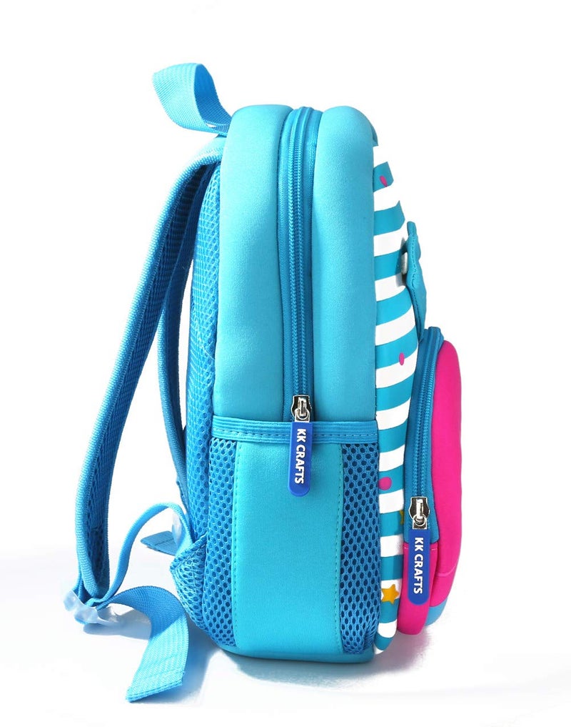 KK CRAFTS Preschool Backpack Toddler Neoprene Animal Schoolbag Lunch backpack for Kids Boys Girls(Mermaid) - Image 2